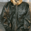 Pelle Pelle Black Fur Hooded Leather Jacket