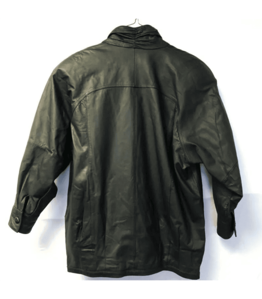 Pelle Pelle Mens Lined Button Black Leather Jacket