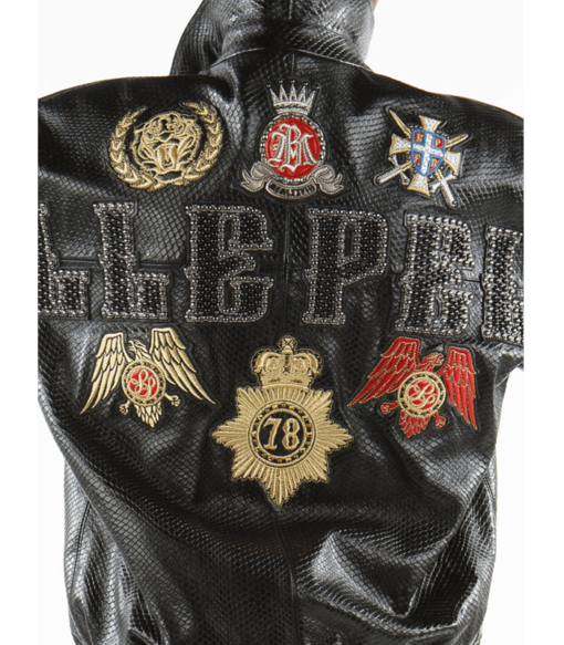Pelle Pelle Decorated Black Python Jacket