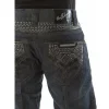 Pelle Pelle Black Studded MB Denim Jeans Pent