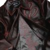 Pelle Pelle Black and Red Two Tone Genuine Leather Jacket