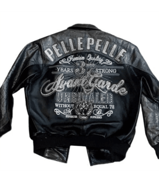 Pelle Pelle Black Leather Bomber Jacket