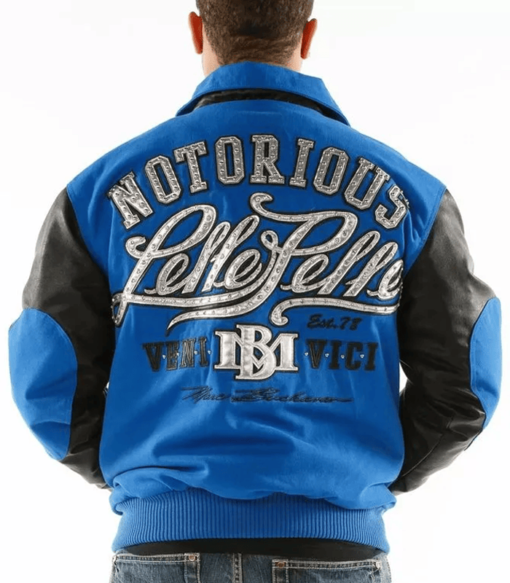 Pelle Pelle Blue And Black Varsity Jacket