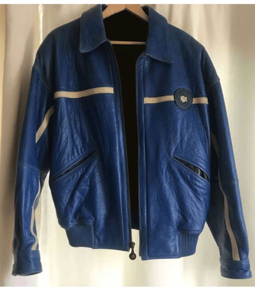 Pelle Pelle Blue Marc Buchanan Full Grain Leather Jacket