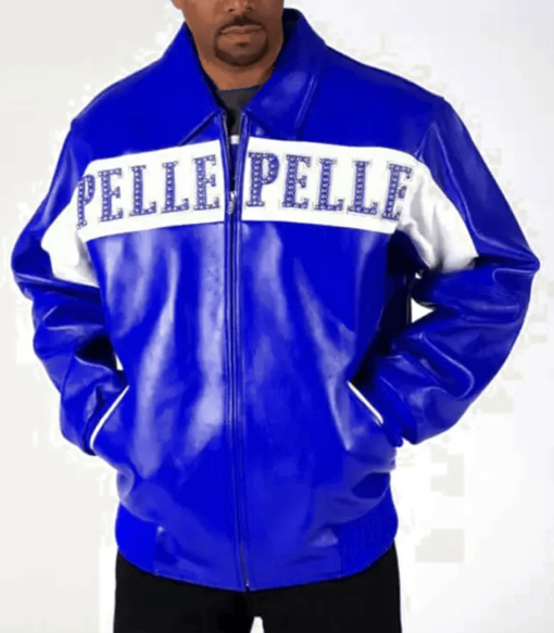 Pelle Pelle Blue White World’s Best 1978 Studded Jacket