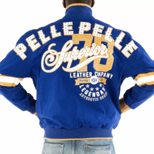 Pelle Pelle Blue Superior 78 Wool Jacket