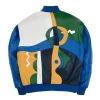 Pelle Pelle Blue and Multi Picasso Leather Jacket For Men's