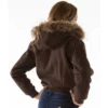 Pelle Pelle Bold Brown Wool Fur Hooded Jacket