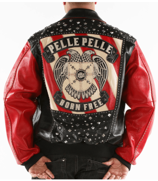 Pelle Pelle Born Free Red And Black Leather Jacket