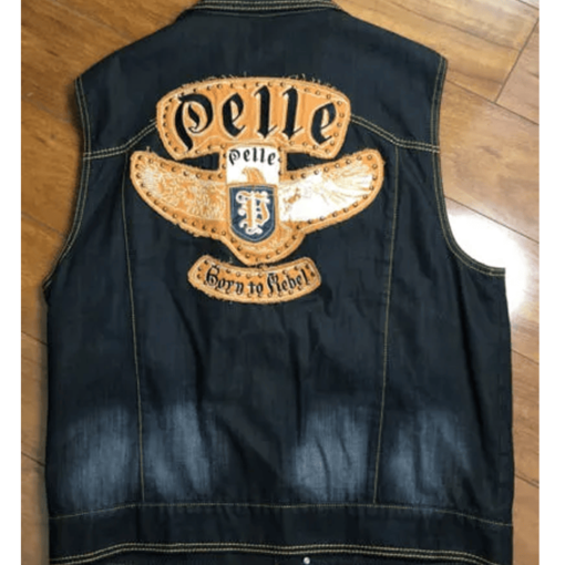Pelle Pelle Born To Rebel Mens Denim Vest