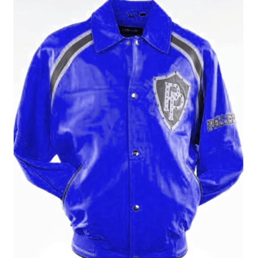 Pelle Pelle Bright Blue Varsity Jacket