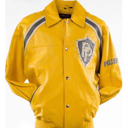Pelle Pelle Bright Gold Varsity Jacket