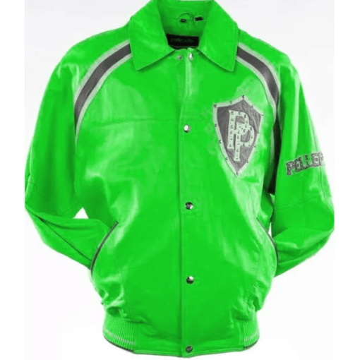 Pelle Pelle Bright Green Varsity Jacket