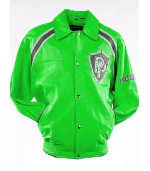 Pelle Pelle Bright Green Varsity Jacket