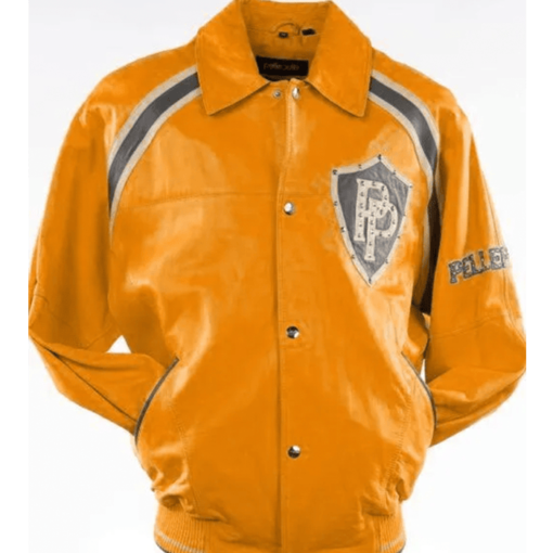 Pelle Pelle Bright Orange Varsity Jacket