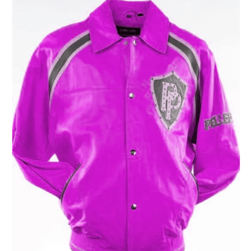 Pelle Pelle Bright Pink Varsity Jacket
