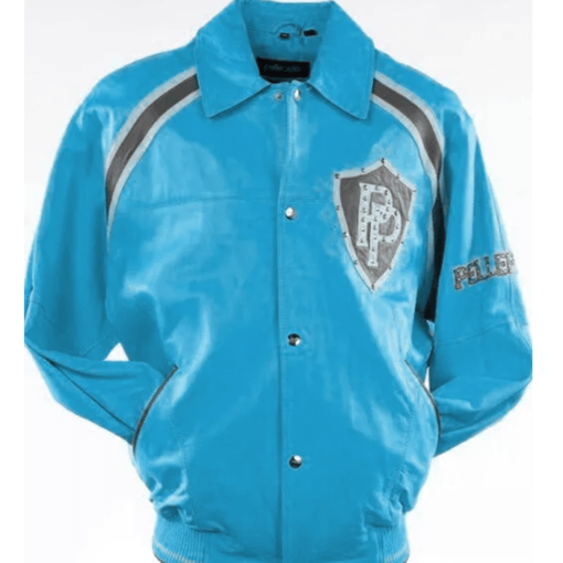 Pelle Pelle Bright Turquoise Varsity Jacket
