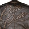 Pelle Pelle Brown Abrasion Two Tone Full Leather Jacket