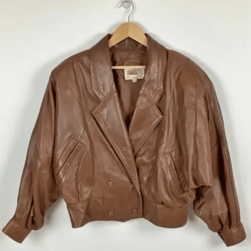 Pelle Pelle Brown Leather Double Breasted Jacket