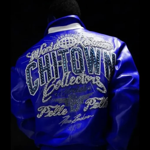 Pelle Pelle Chi Town Blue Leather Jacket