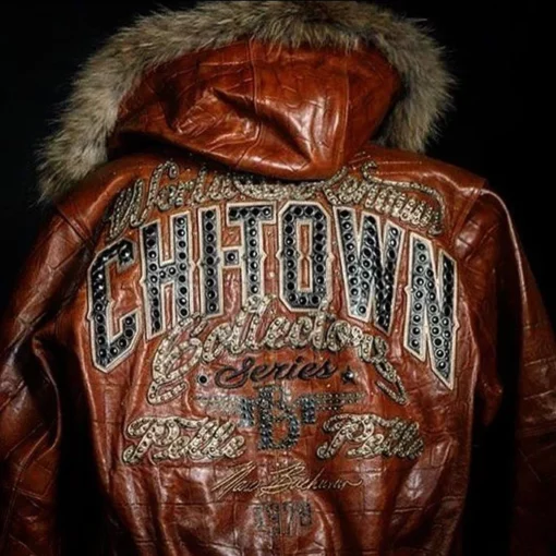 Pelle Pelle Chi-Town Brown Fur Hood Men's Leather Jacket
