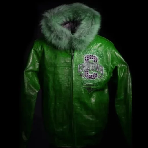 Pelle Pelle Chi-Town Green Fur Hood Jacket