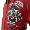 Pelle Pelle Chi-Town Men's Marc Buchanan 1978 Red Studded Leather Jacket
