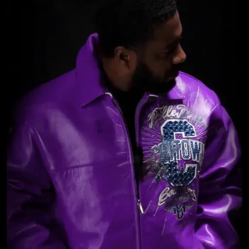 Pelle Pelle Chi-Town Men's Purple Leather Jacket