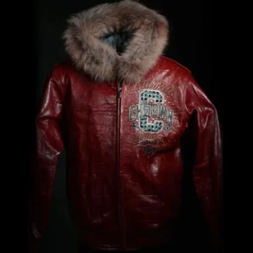 Pelle Pelle Chi-Town Red Fur Hood Jacket