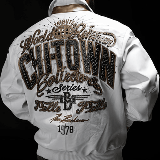 Pelle Pelle Chi-town Collector Series White Leather Jacket