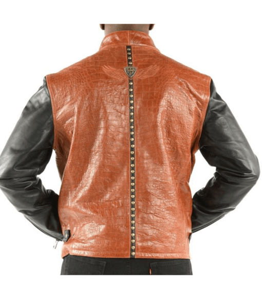 Pelle Pelle China Collar Biker Brown Top Grain leather Jacket