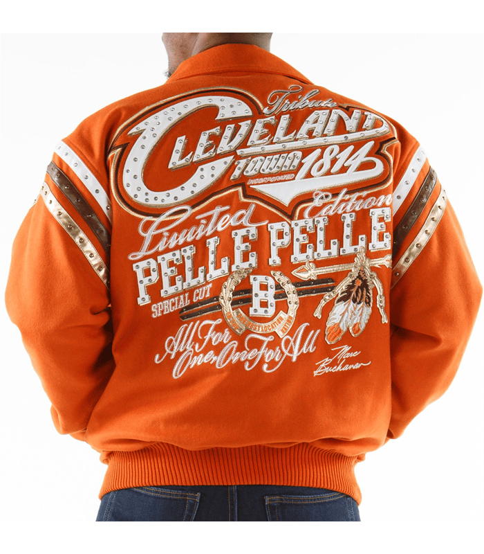 Pelle Pelle Cleveland Tribute Orange Jacket - PellePelle