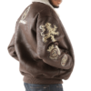 Pelle Pelle Coat Of Arms Fur Collar Brown Jacket