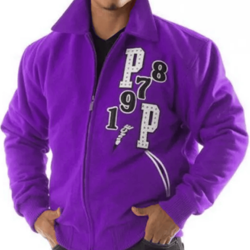 Pelle Pelle Come Out Fighting Purple Tiger Wool Jacket