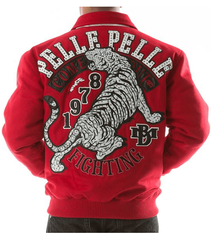 Pelle Pelle Men’s Come Out Tiger Red Jacket - PellePelle.com