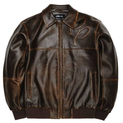 Pelle Pelle Dark Brown Two Tone Leather Jacket