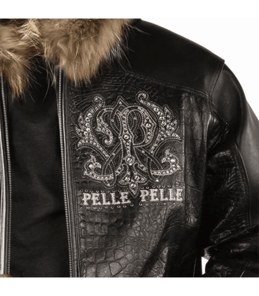 Pelle Pelle Mens Forever Fearless Black Leather Jacket