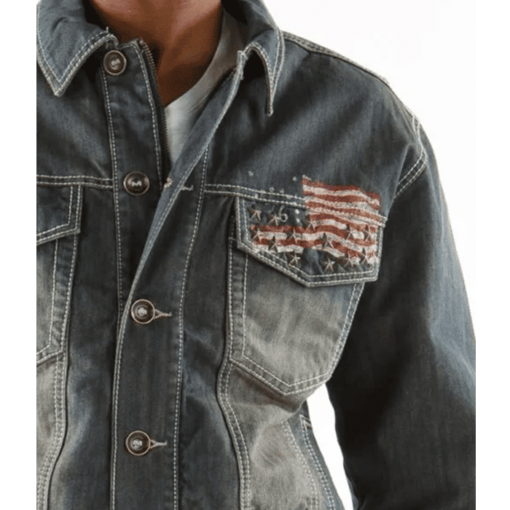 Pelle Pelle MB American Flag Gray Jacket