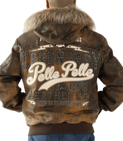 Pelle Pelle Forever Fearless Fur Hood Brown Jacket