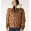 Pelle Pelle Fur Hoods Brown Leather Jacket