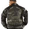 Pelle Pelle Men’s Grandmaster Black Croc Leather Jacket
