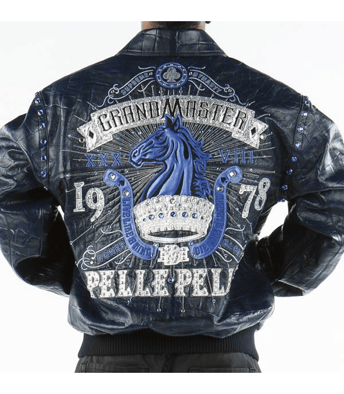 Pelle Pelle Grandmaster Blue Leather Jacket - PellePelle