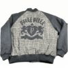 Pelle Pelle Crest Lions Gray Black Wool Jacket