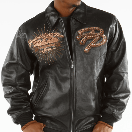 Pelle Pelle Greatest Of All Time Black And Brown Leather Jacket