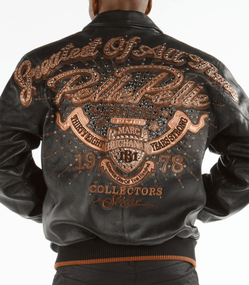 Pelle Pelle Greatest Of All Time Black And Brown Leather Jacket