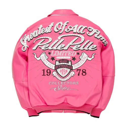 Pelle Pelle Greatest Of All Time Limited Edition Marc Buchanan 1978 Pink Collector Series Leather Jacket