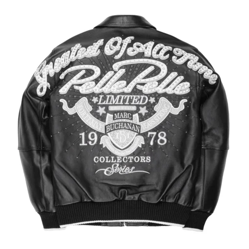 Pelle Pelle Greatest Of All Time Marc Buchanan 1978 Black Leather Jacket