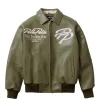 Pelle Pelle Greatest Of All Time Marc Buchanan 1978 Olive Green Leather Jacket