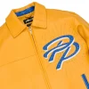 Pelle Pelle Greatest Of All Time Marc Buchanan 1978 Yellow Genuine Leather Jacket
