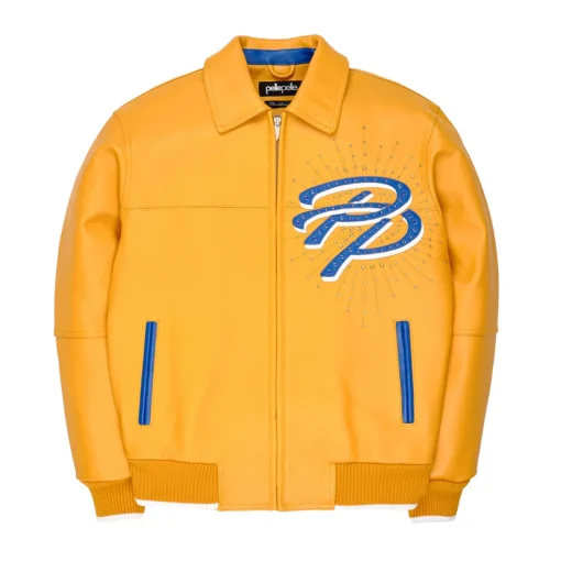 Pelle Pelle Greatest Of All Time Marc Buchanan 1978 Yellow Leather Jacket